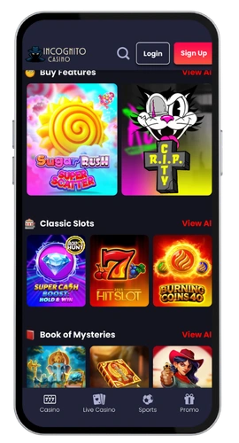 Incognito Casino register